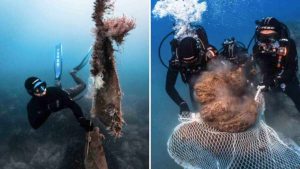 Scopri di più sull'articolo I fratelli italiani che liberano il Mediterraneo dalle reti da pesca abbandonate in fondo al mare