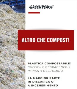 Scopri di più sull'articolo Greenpeace denuncia il paradosso delle bioplastiche compostabili che non si compostano