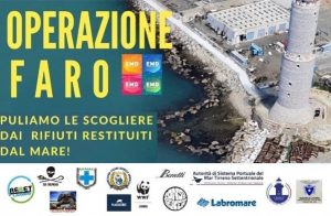 Scopri di più sull'articolo Scogliere pulite, attorno al faro di Livorno i volontari rimuovono 200 sacchi di rifiuti