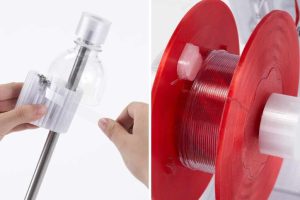 Scopri di più sull'articolo Inventano una macchina per riciclare le bottiglie di plastica in filamento per stampanti 3D (e rilasciano il brevetto in open source)