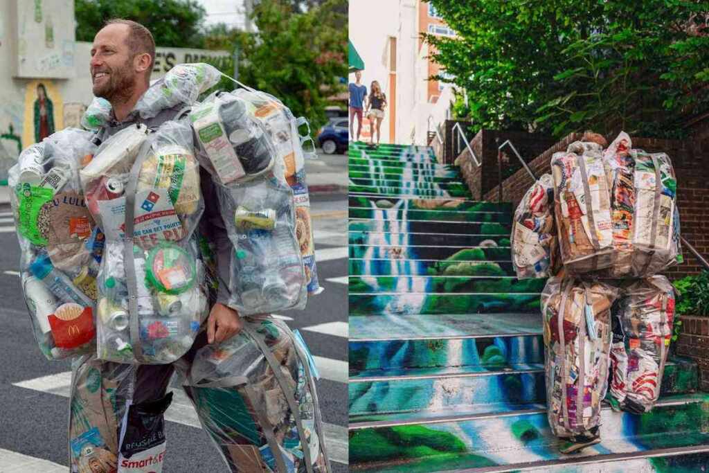 Scopri di più sull'articolo Ti spiego perché ho indossato per un mese questo abito, fatto di tutta la spazzatura che ho prodotto