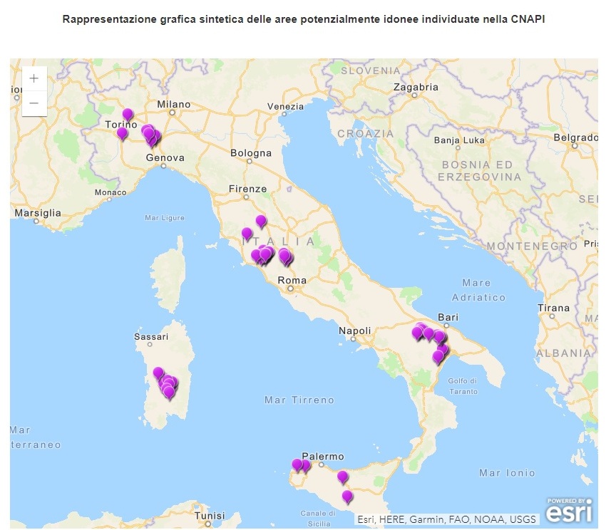 Scopri di più sull'articolo Deposito nazionale dei rifiuti radioattivi, ecco dove sono le 51 aree idonee per realizzarlo